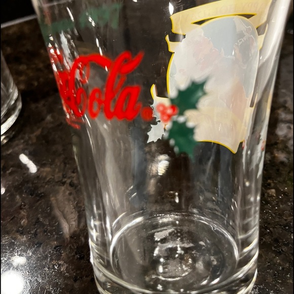 Enjoy Coca Cola Happy Holidays 1997 Glass drinking glass, Santa - Picture 7 of 10